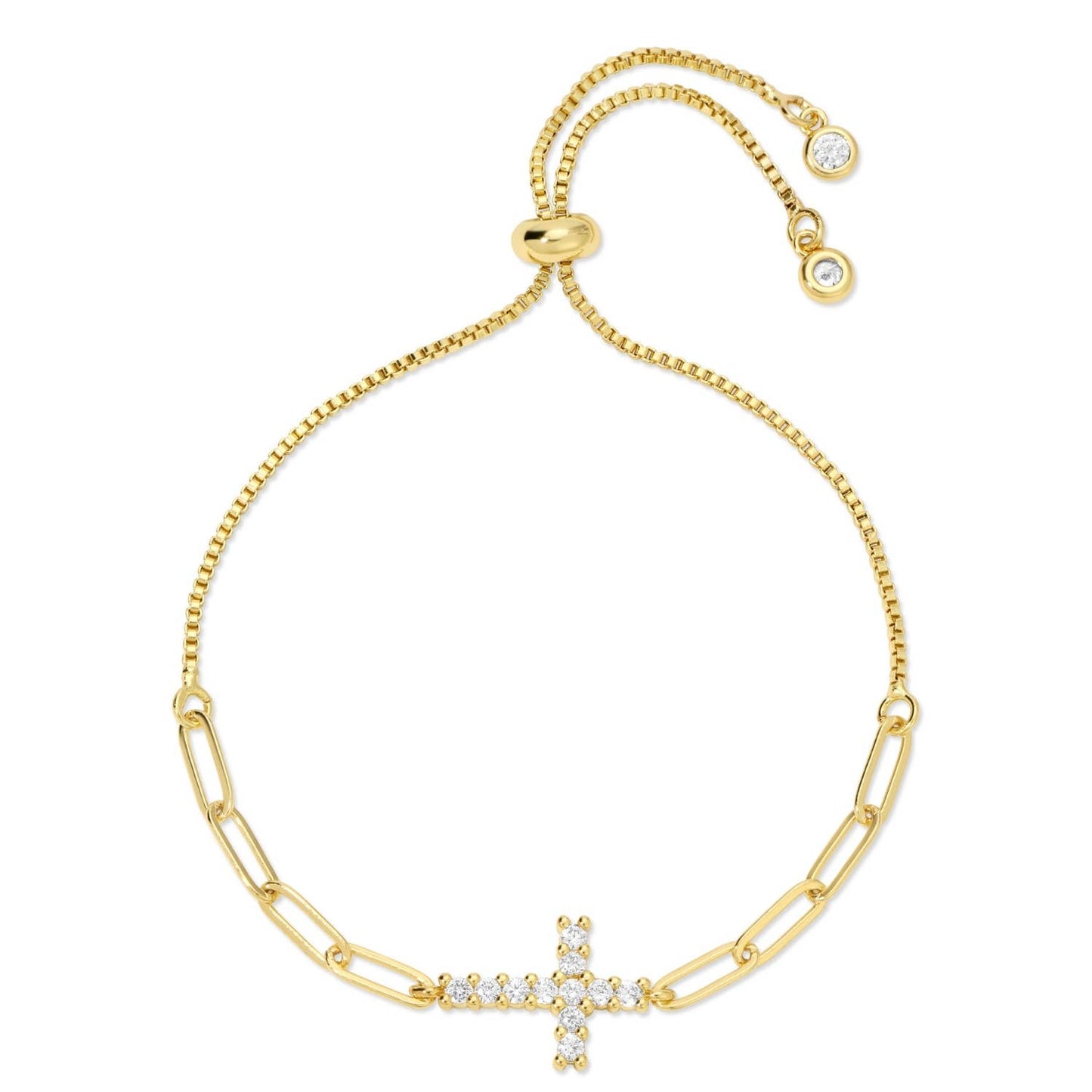 Splendid Iris - Cross Pulley Bracelet: Gold