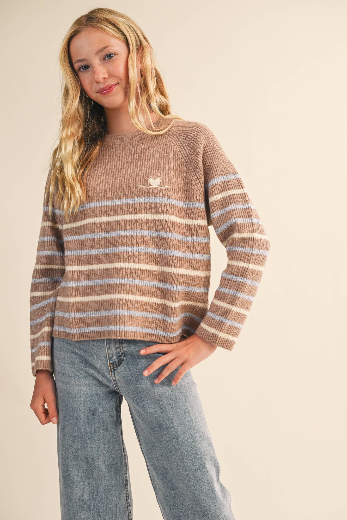 Girls Striped Sweater