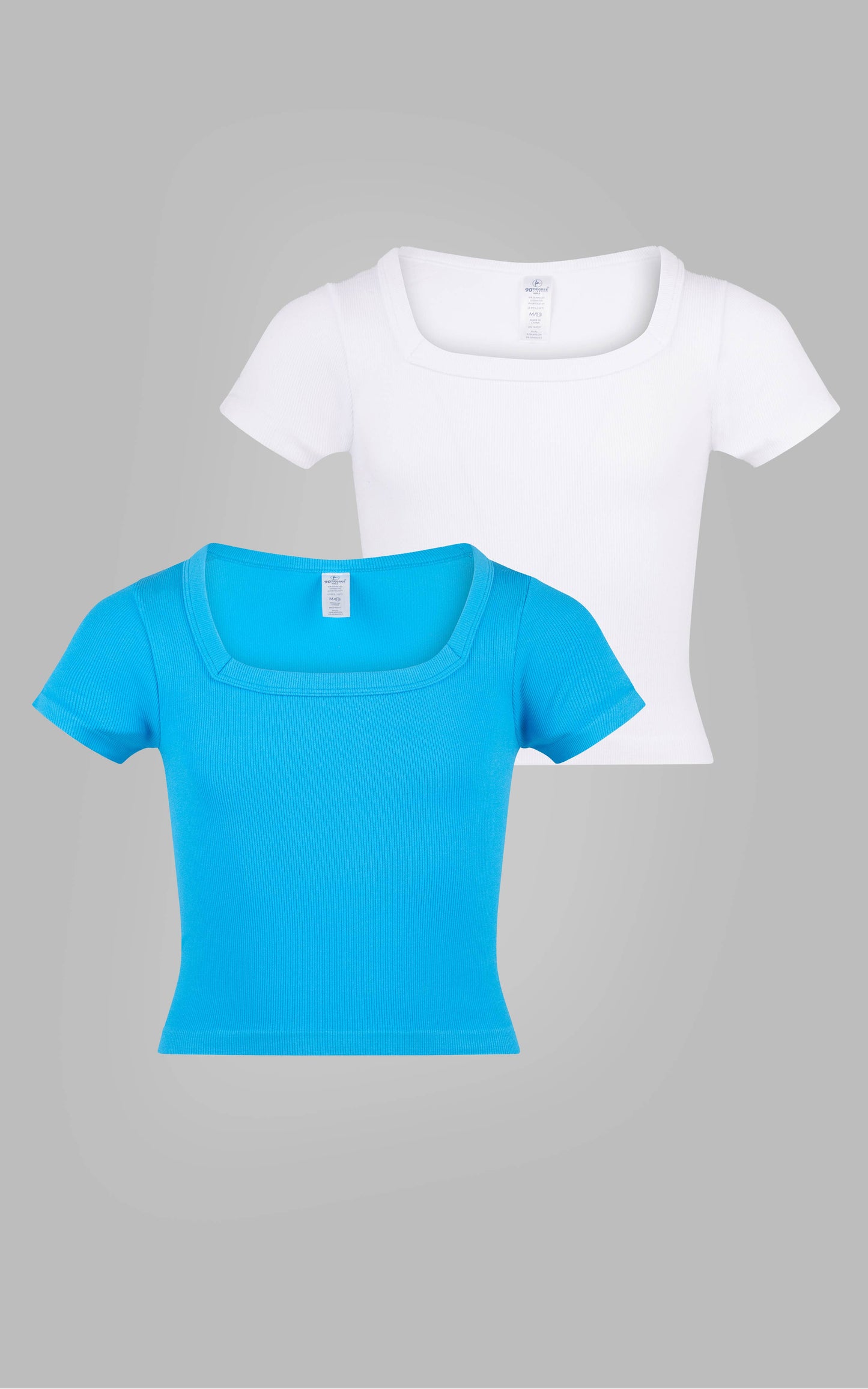 Girls Rib Seamless Square Neck T-Shirt