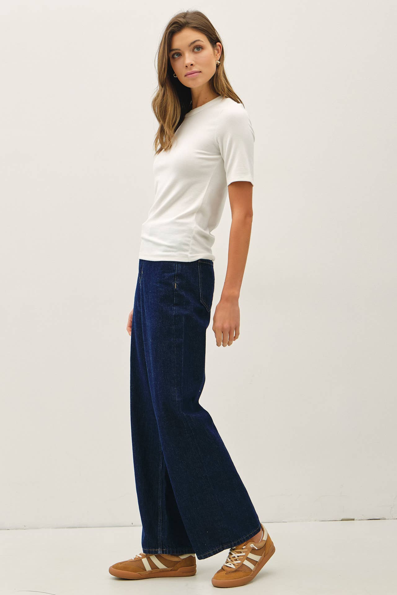 Be Cool - [NEW COLOR]ULTRA SOFT BASIC SHORT SLEEVE TOP : WINE / L