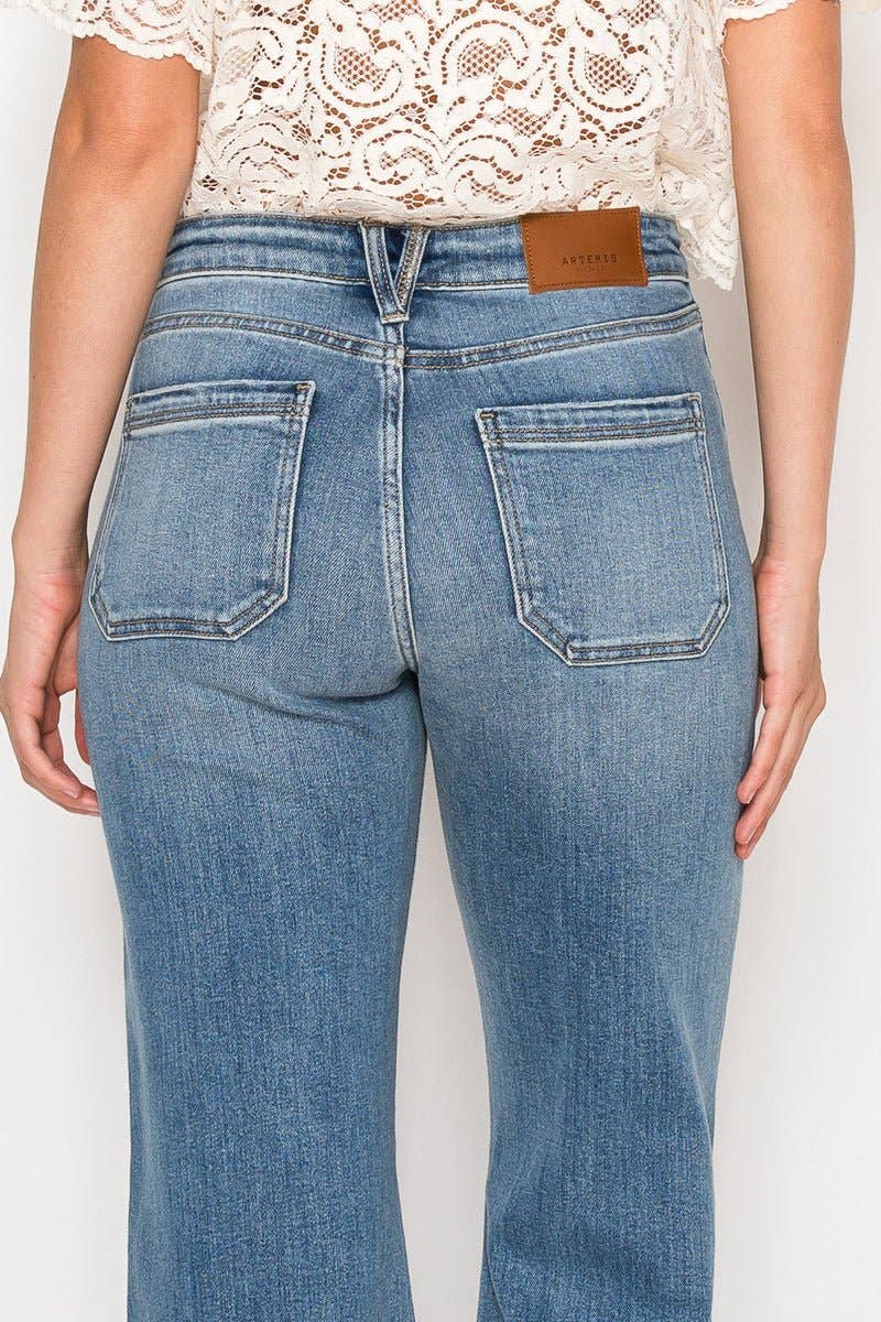 ARTEMIS VINTAGE - TUMMY CONTROL HIGH RISE CROP PALAZZO JEAN