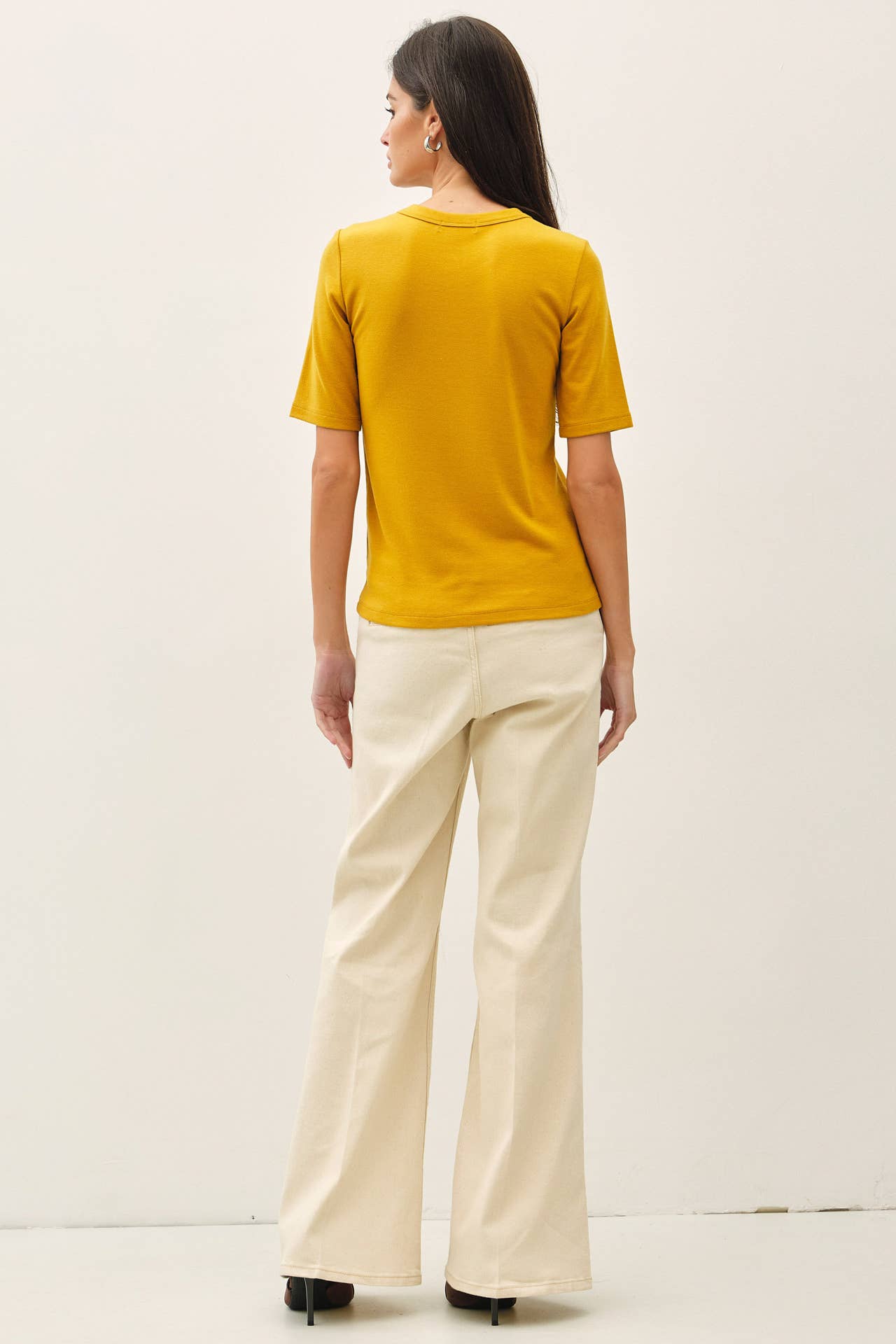 Be Cool - [NEW COLOR]ULTRA SOFT BASIC SHORT SLEEVE TOP : WINE / S