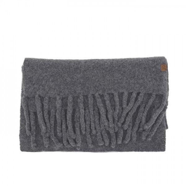Heathered Solid Woven Scarf