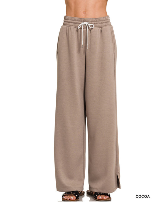 Scuba Drawstring Pants - Cocoa