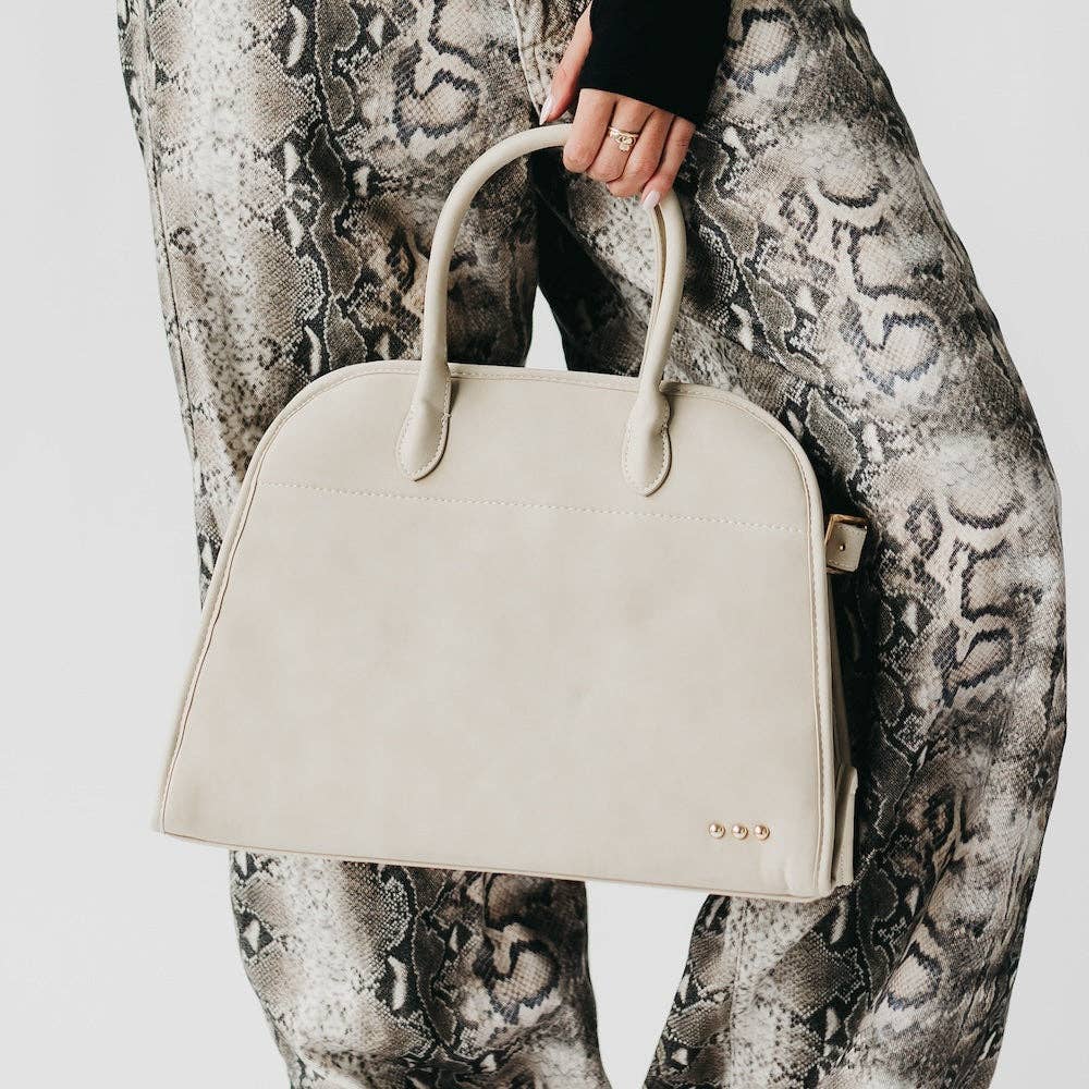 Nirvana Nubuck Tote: Oat