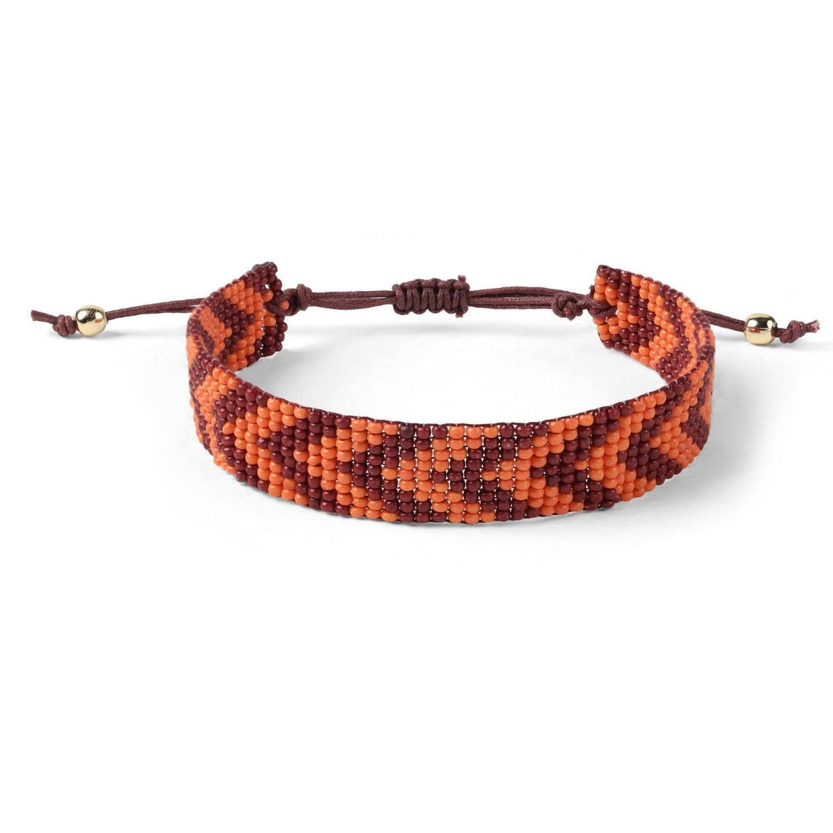 Splendid Iris - Sale - Adjustable Game Day Bracelet: Black/Orange
