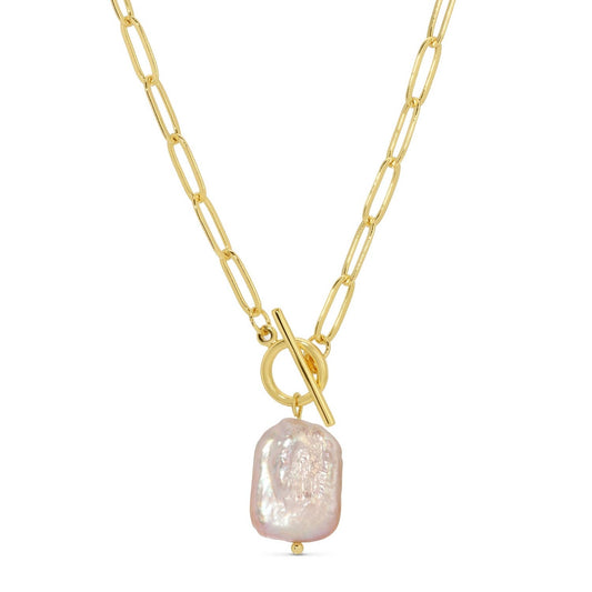 Splendid Iris - Baroque Pearl Toggle Necklace