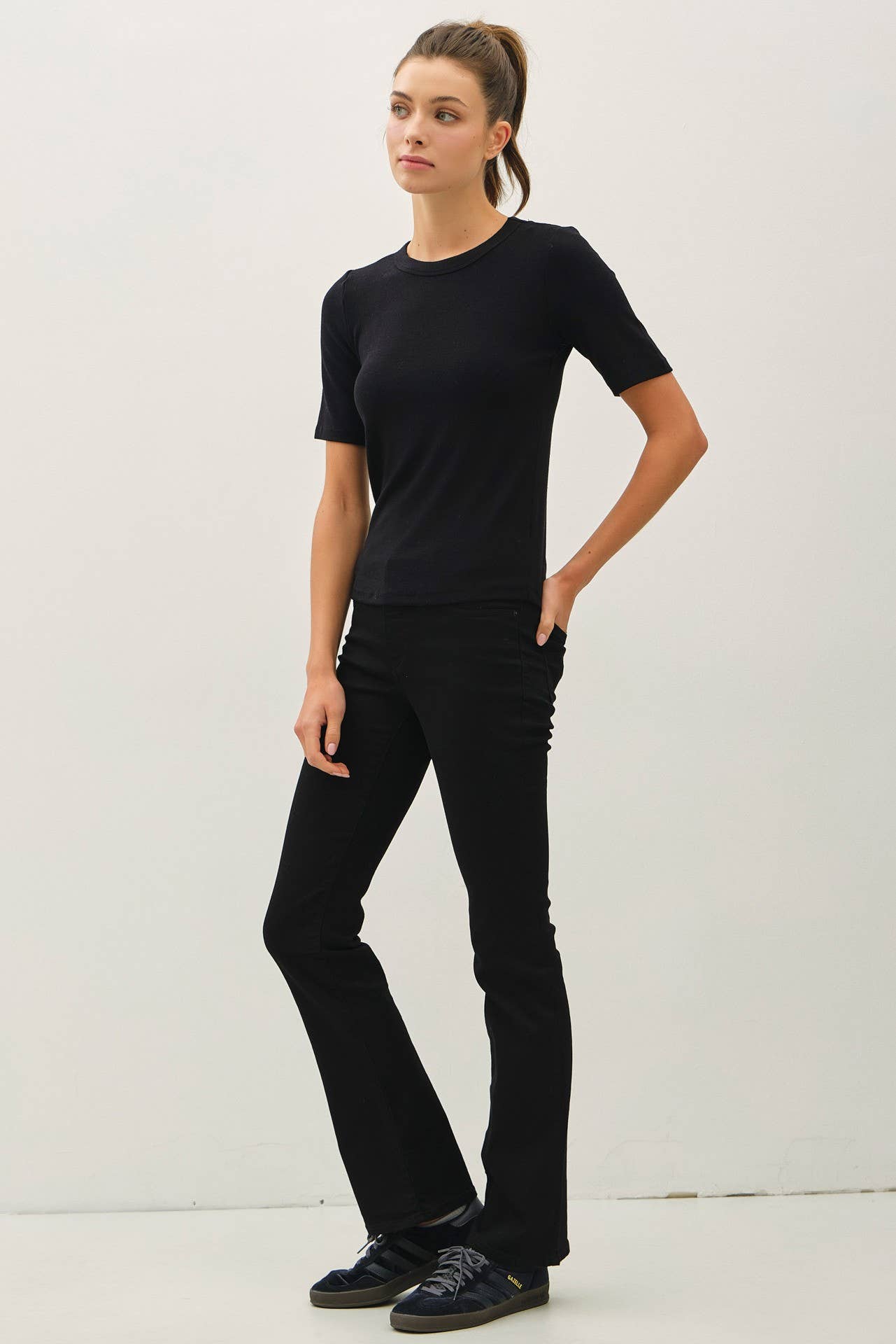 Be Cool - [NEW COLOR]ULTRA SOFT BASIC SHORT SLEEVE TOP : WINE / S