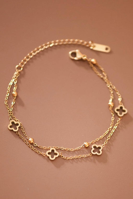 18K Gold Plated Waterproof Stainless Steel Chain Bracelet