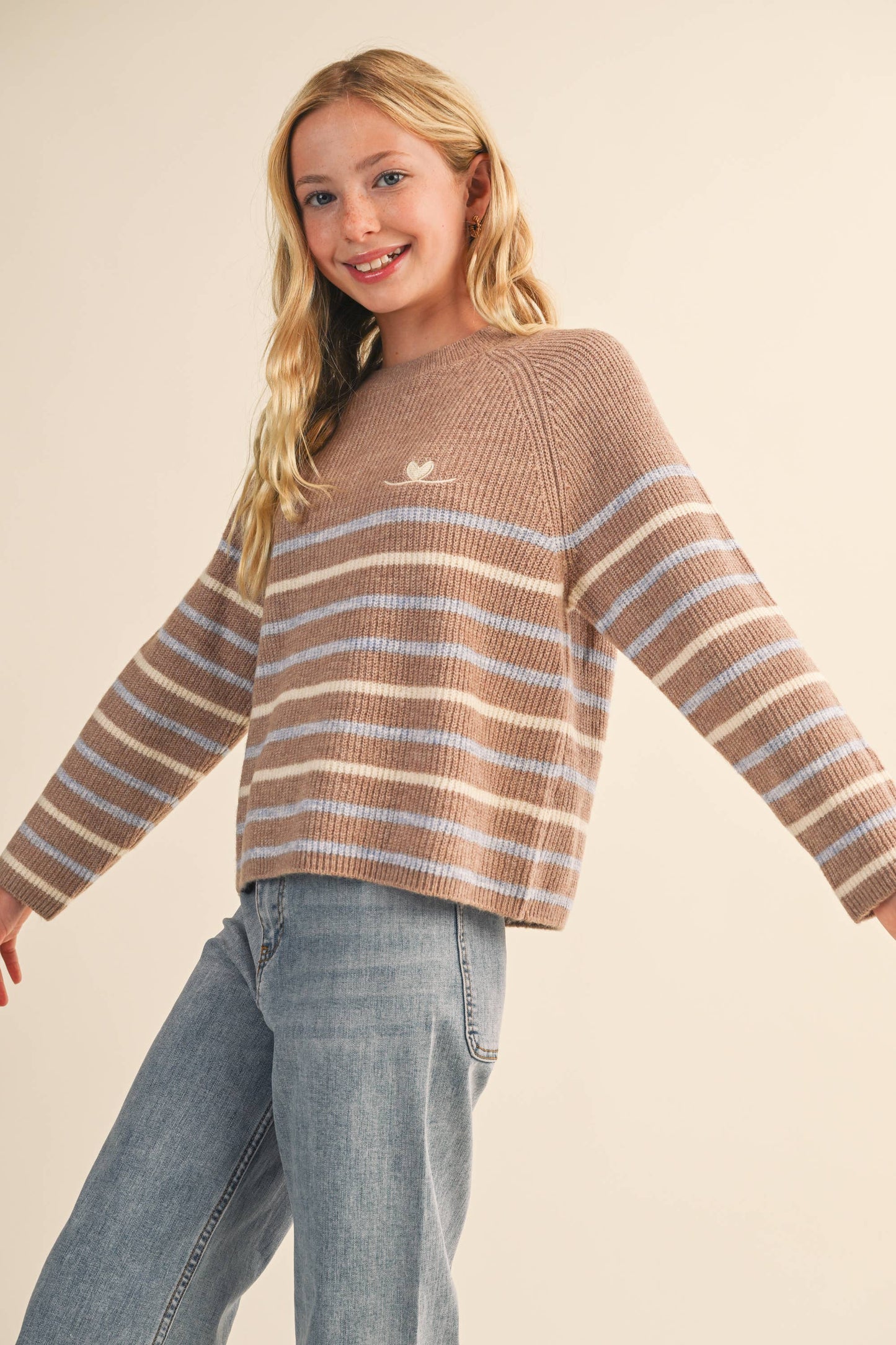 Girls Striped Sweater