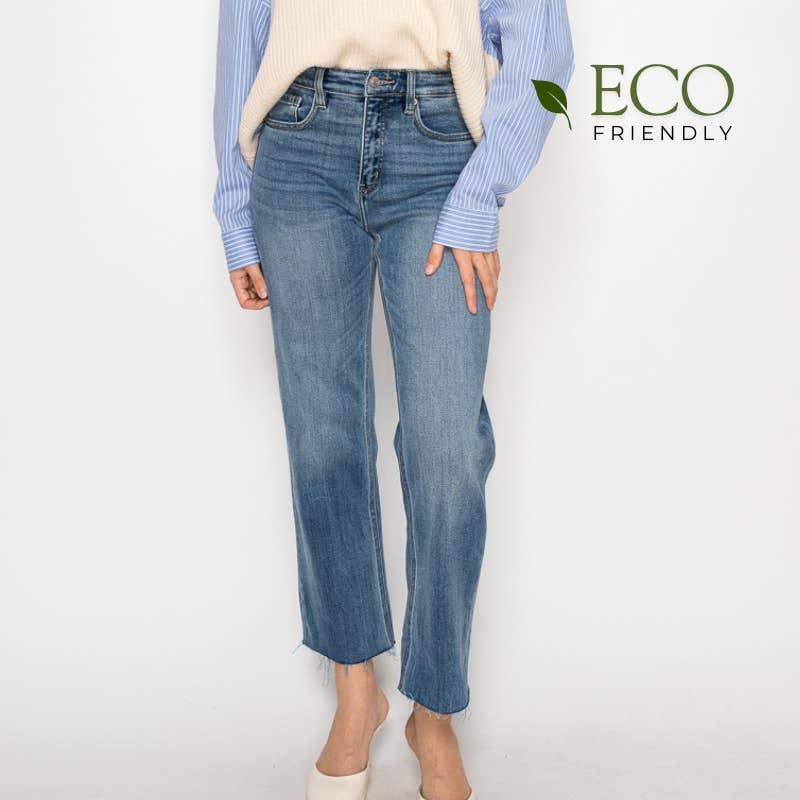 High Rise Straight Leg Jean - Eco Fabric