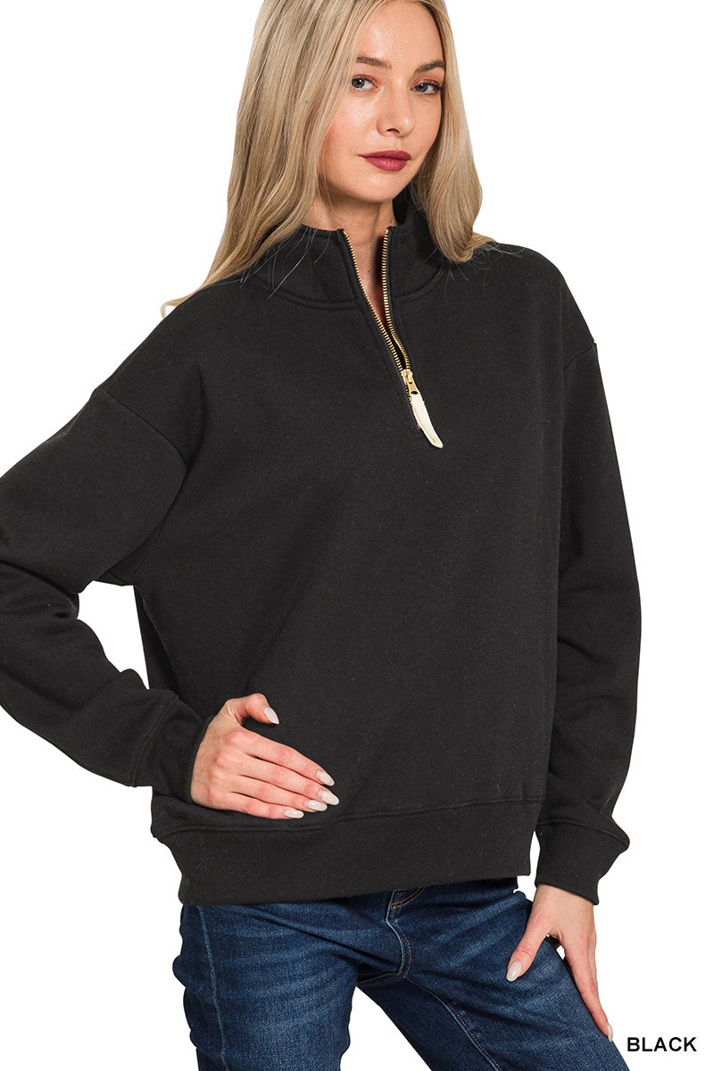 Fleece Half Zip Sweatshirt