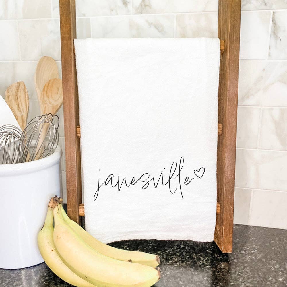 Cursive Heart - Viroqua Cotton Tea Towel