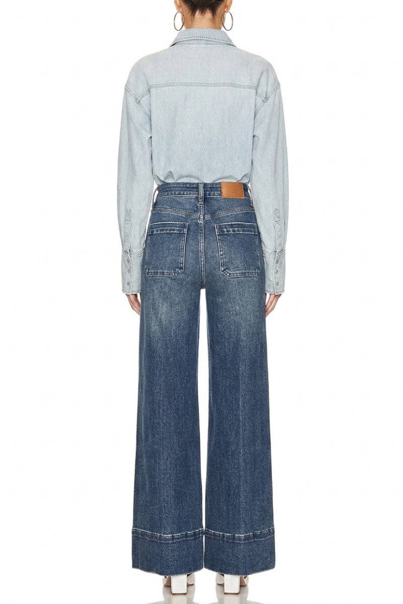 ARTEMIS VINTAGE - HIGH RISE TUMMY CONTROL SLIM PALAZZO JEANS