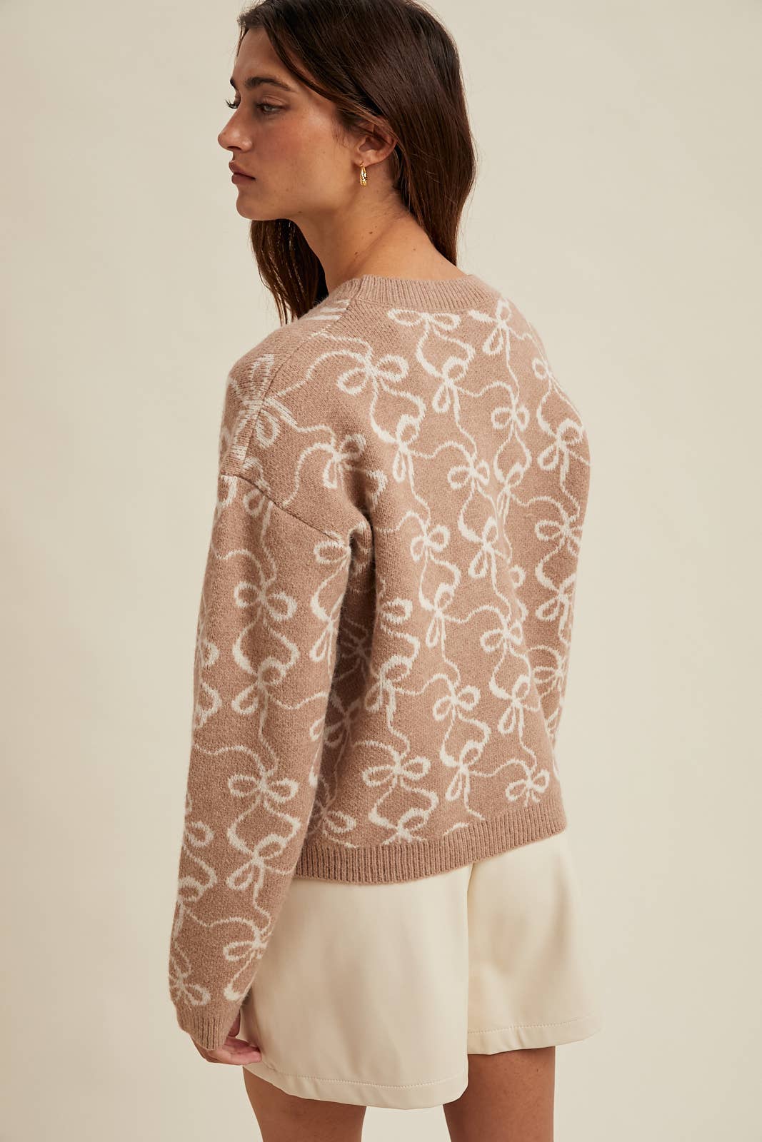 Bow Jacquard Sweater