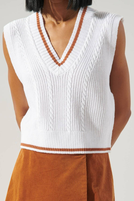 Varsity V-Neck Sweater Vest