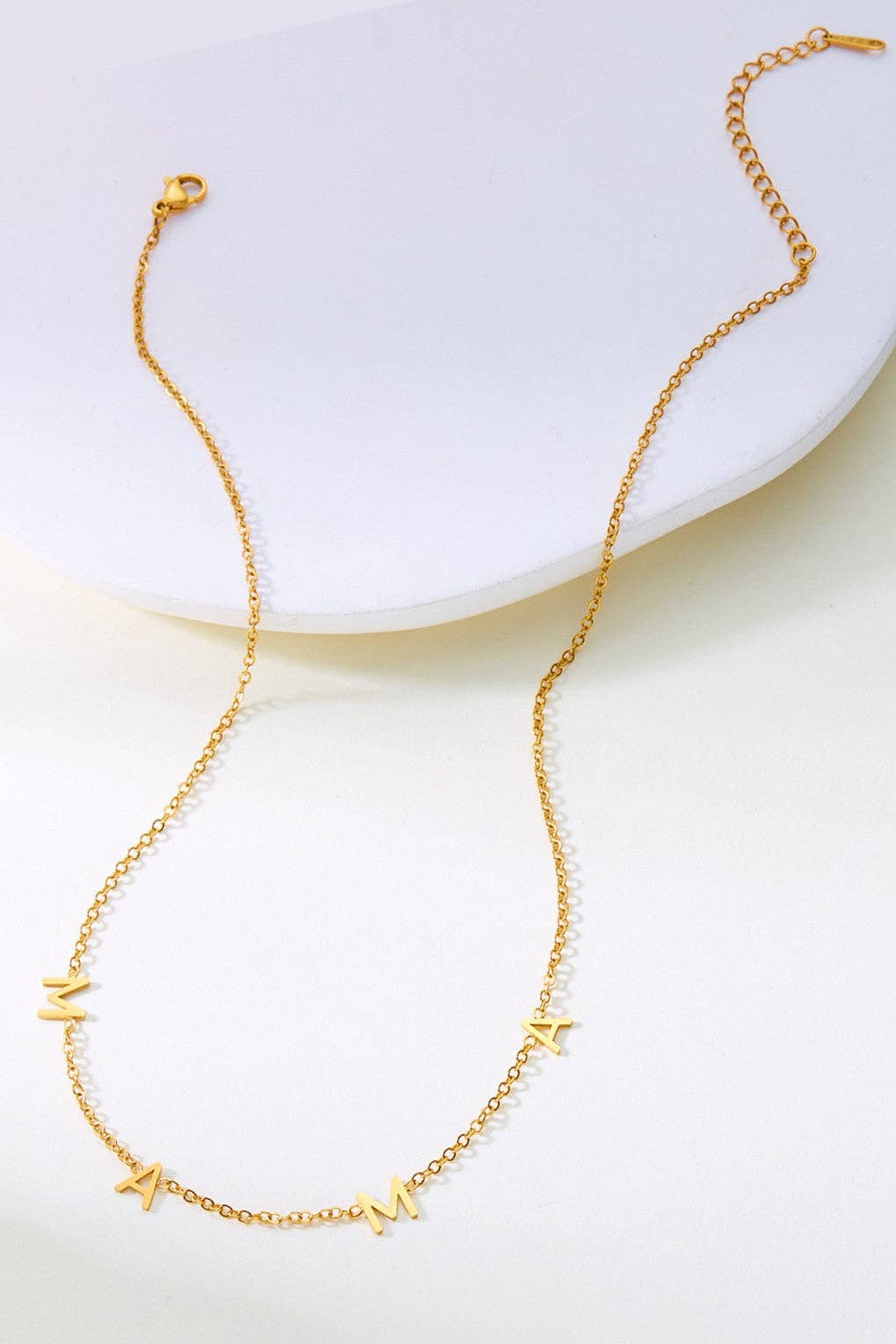 18K Gold Plated Waterproof Stainless Steel Mama Necklace