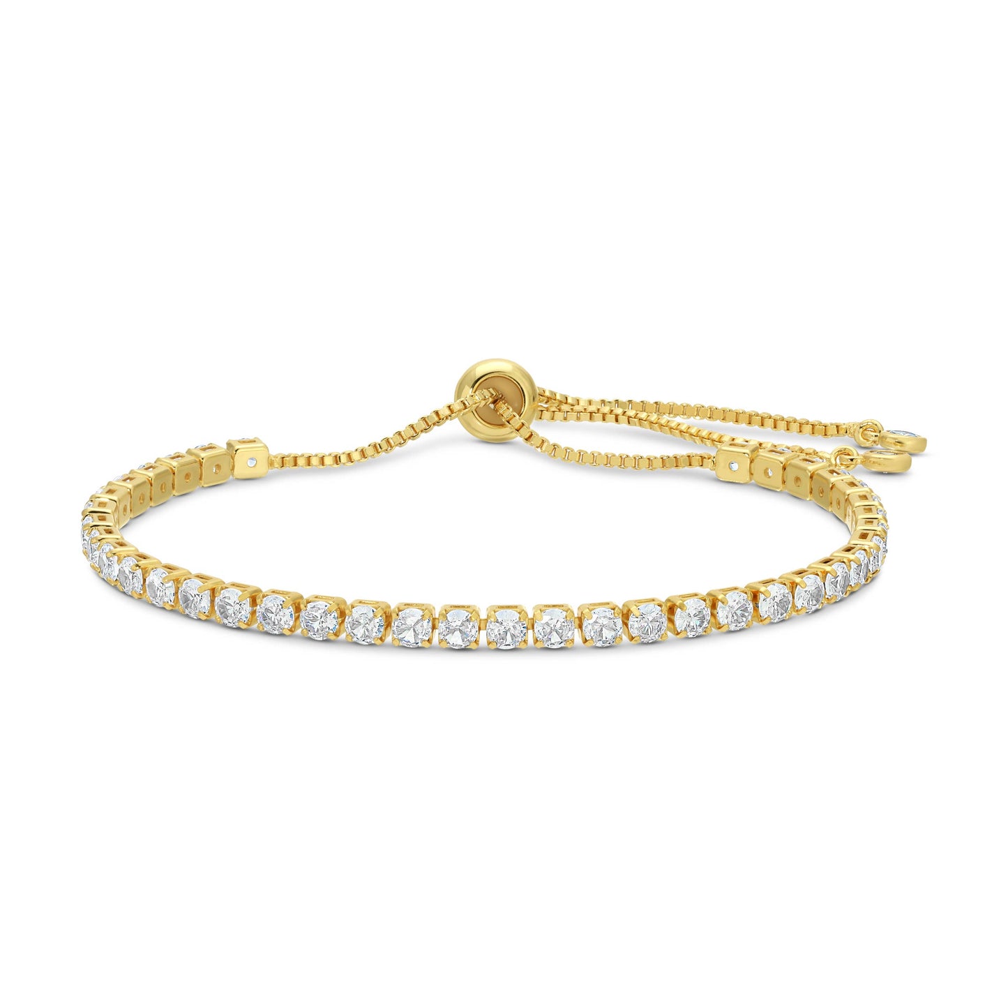 Splendid Iris - Pulley Tennis Bracelet: Gold / 3mm