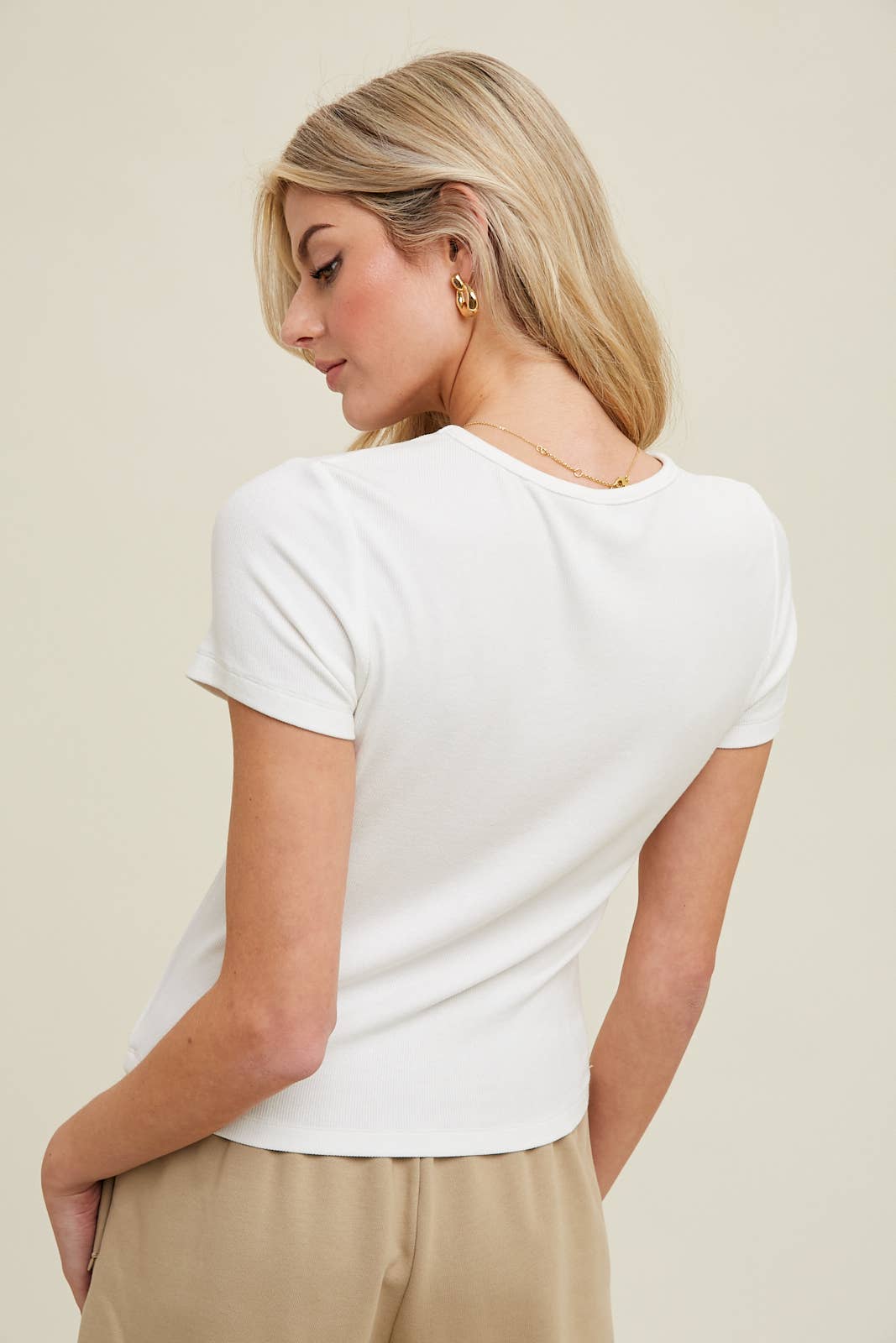 Basic Knit Top - Off White