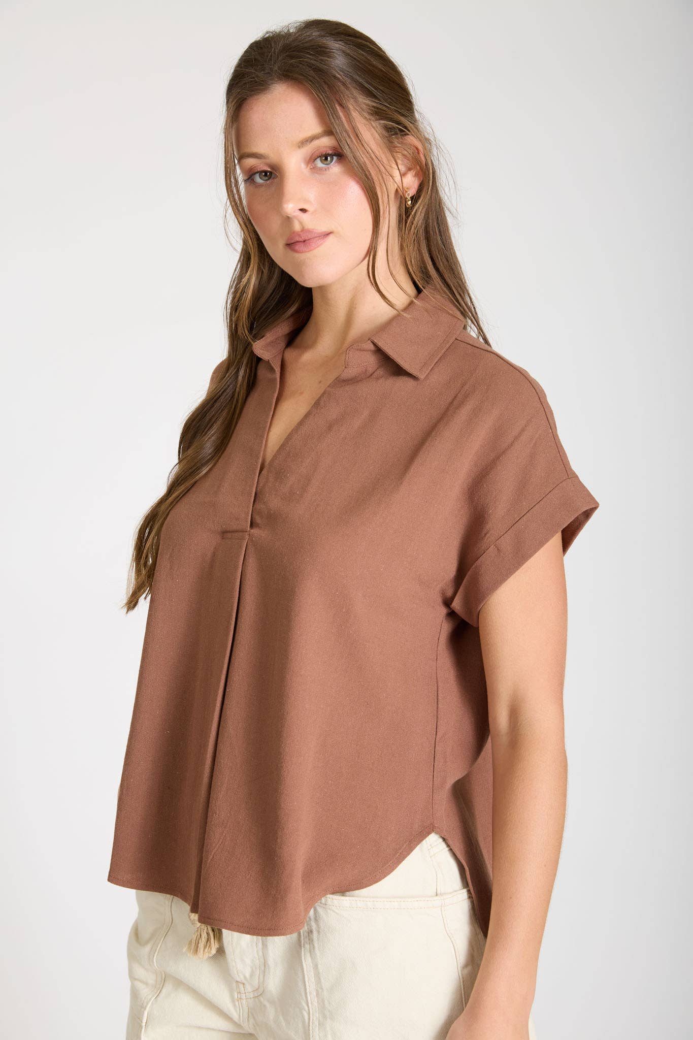 Collared U Hem Top