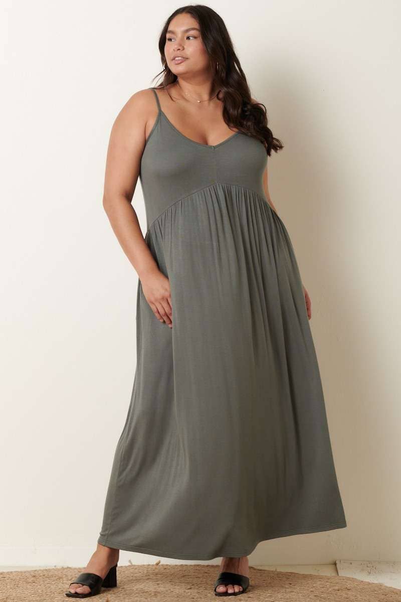 Babydoll Maxi Dress - Plus