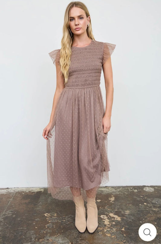Polka Dot Midi Dress