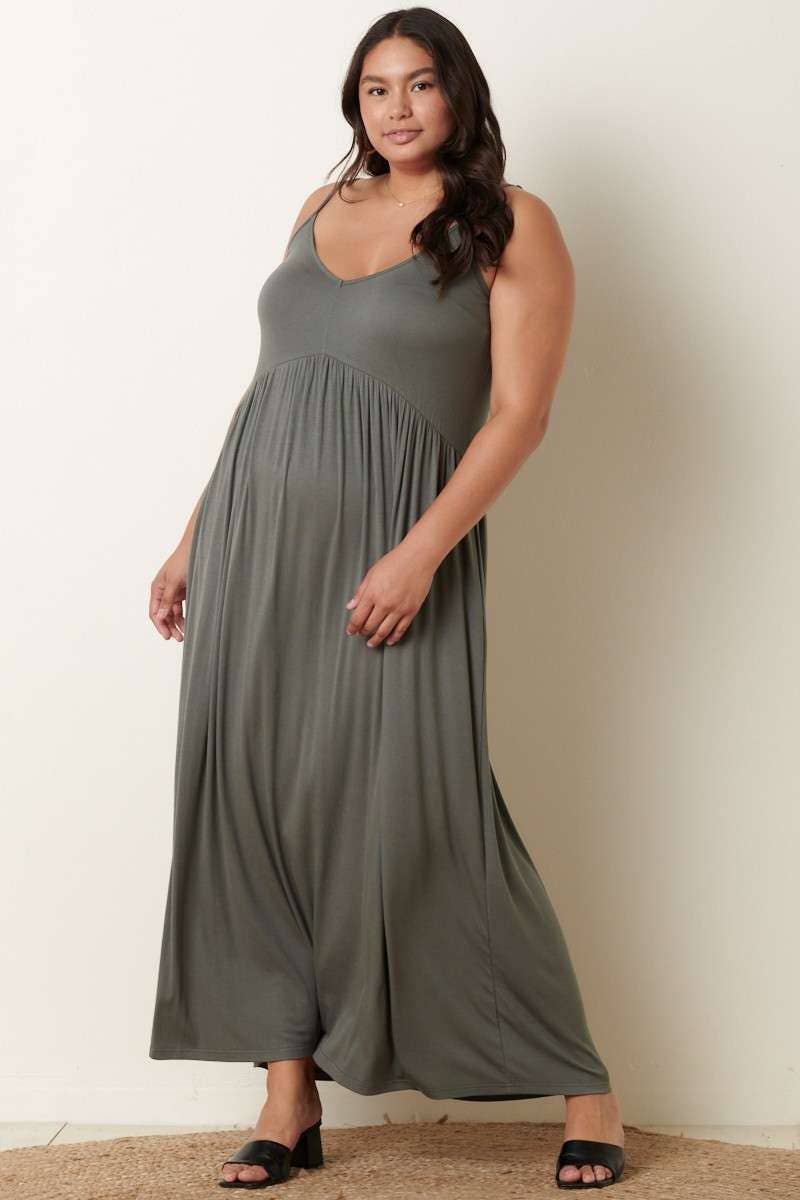 Babydoll Maxi Dress - Plus