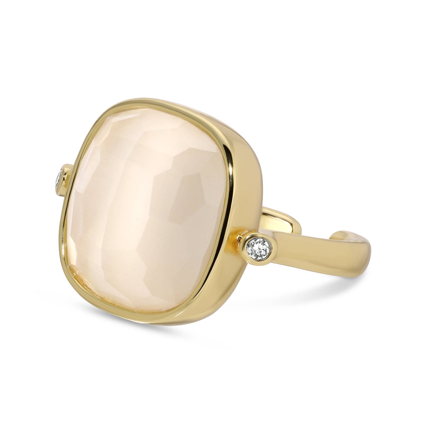Splendid Iris - Ms. Reliability Square Stone Ring: White