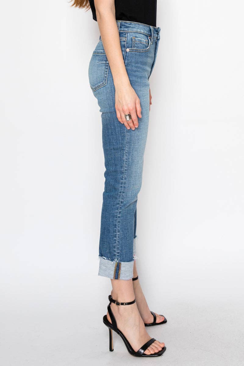 TUMMY CONTROL HIGH RISE STRAIGHT LEG JEANS