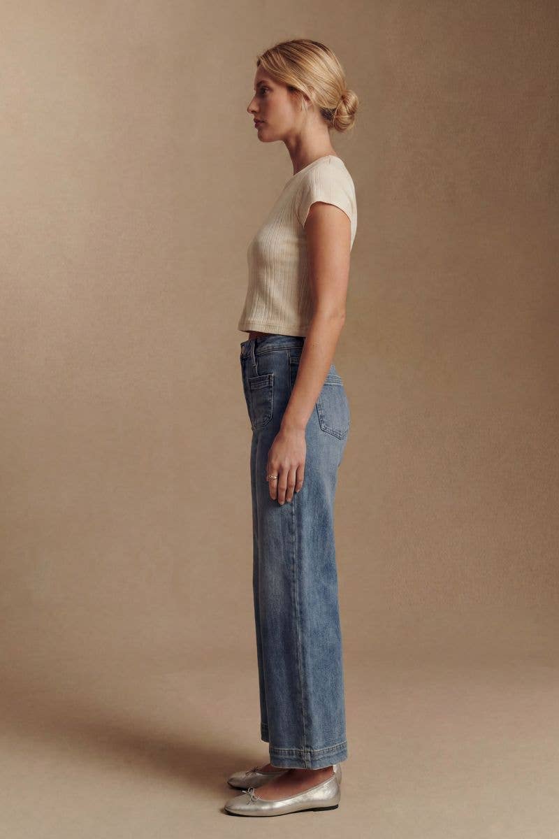 ARTEMIS VINTAGE - TUMMY CONTROL HIGH RISE CROP PALAZZO JEAN