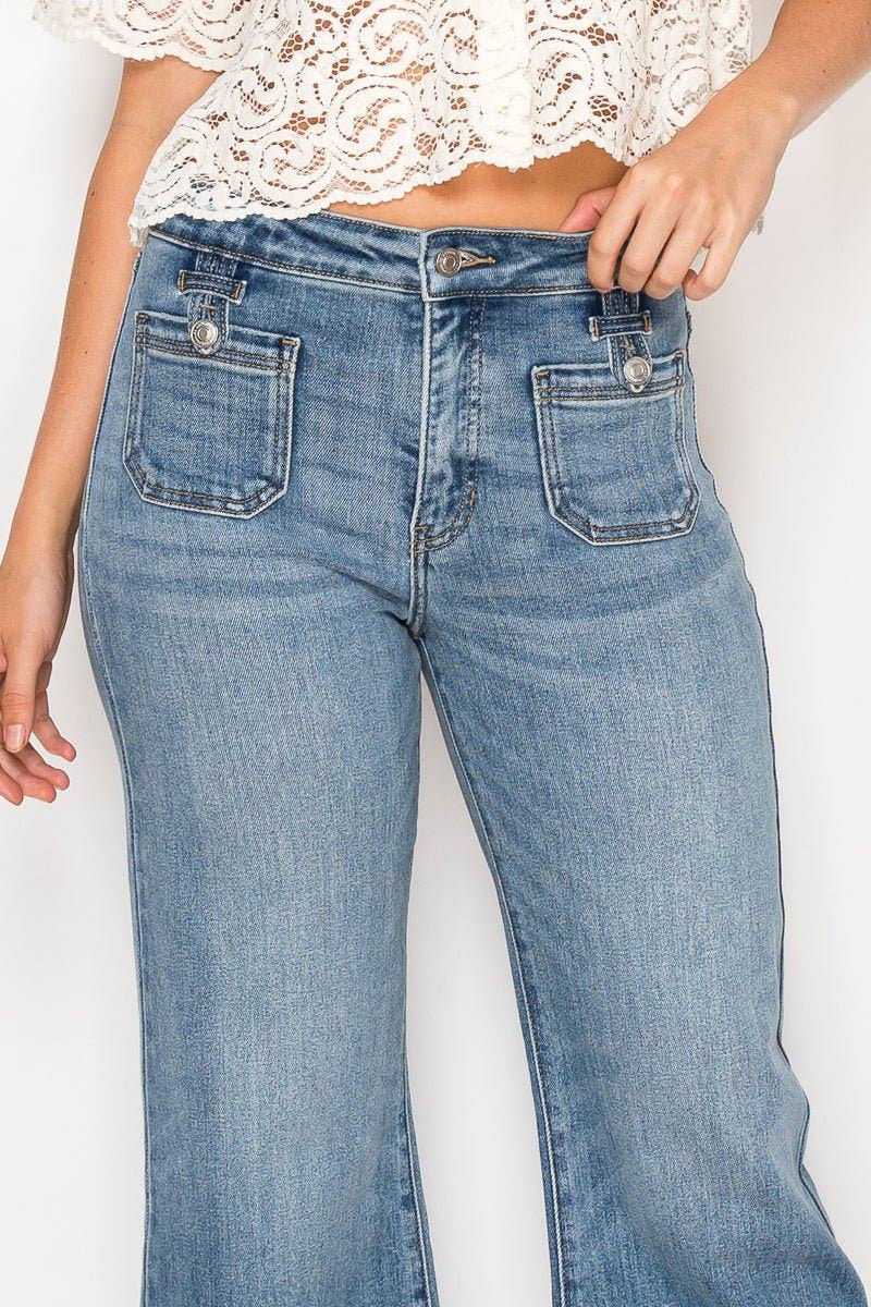 ARTEMIS VINTAGE - TUMMY CONTROL HIGH RISE CROP PALAZZO JEAN