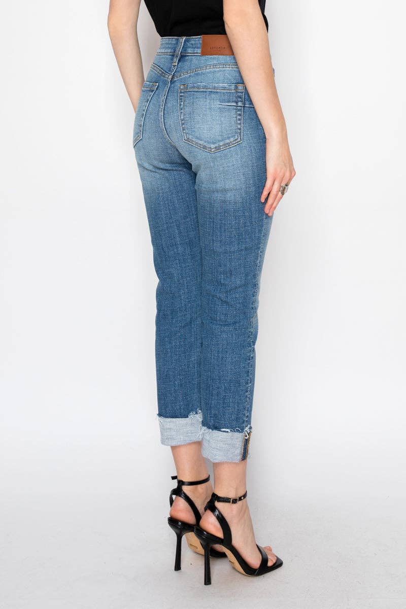 TUMMY CONTROL HIGH RISE STRAIGHT LEG JEANS