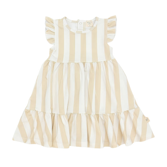 Barefoot Breeze Ruffle Sleeve Cotton Summer Twirl Dress