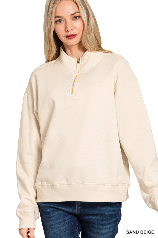 Fleece Half Zip Sweatshirt