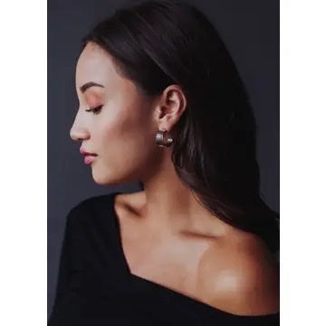 Silver Split Hoops