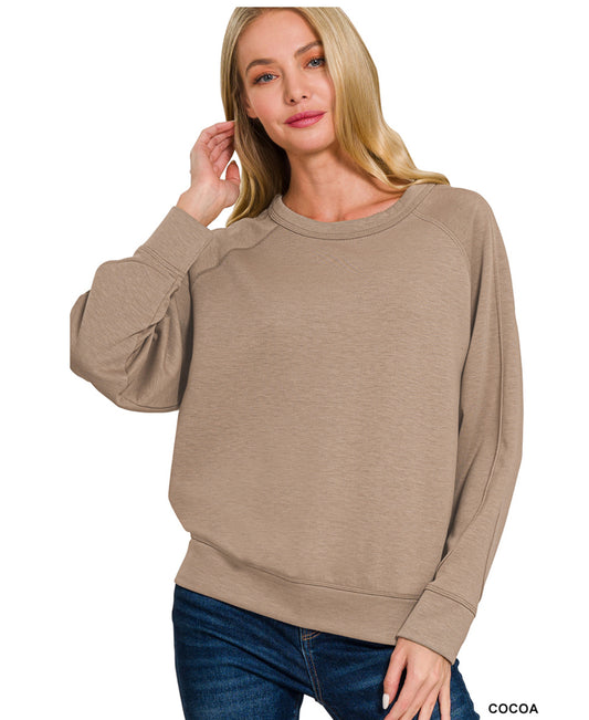 Soft Scuba Crewneck Sweatshirt - Cocoa