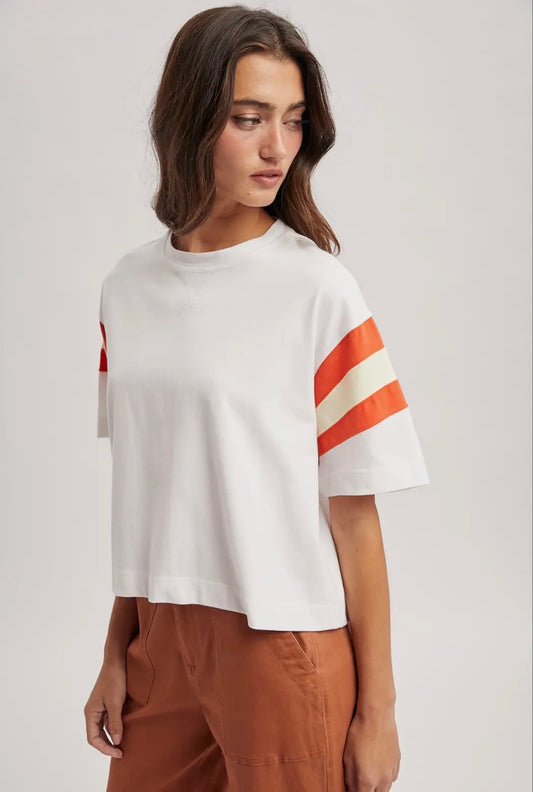 Colorblock Sleeve Knit Top