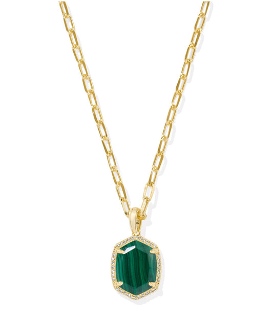 Daphne Pave Frame Short Pendant Necklace