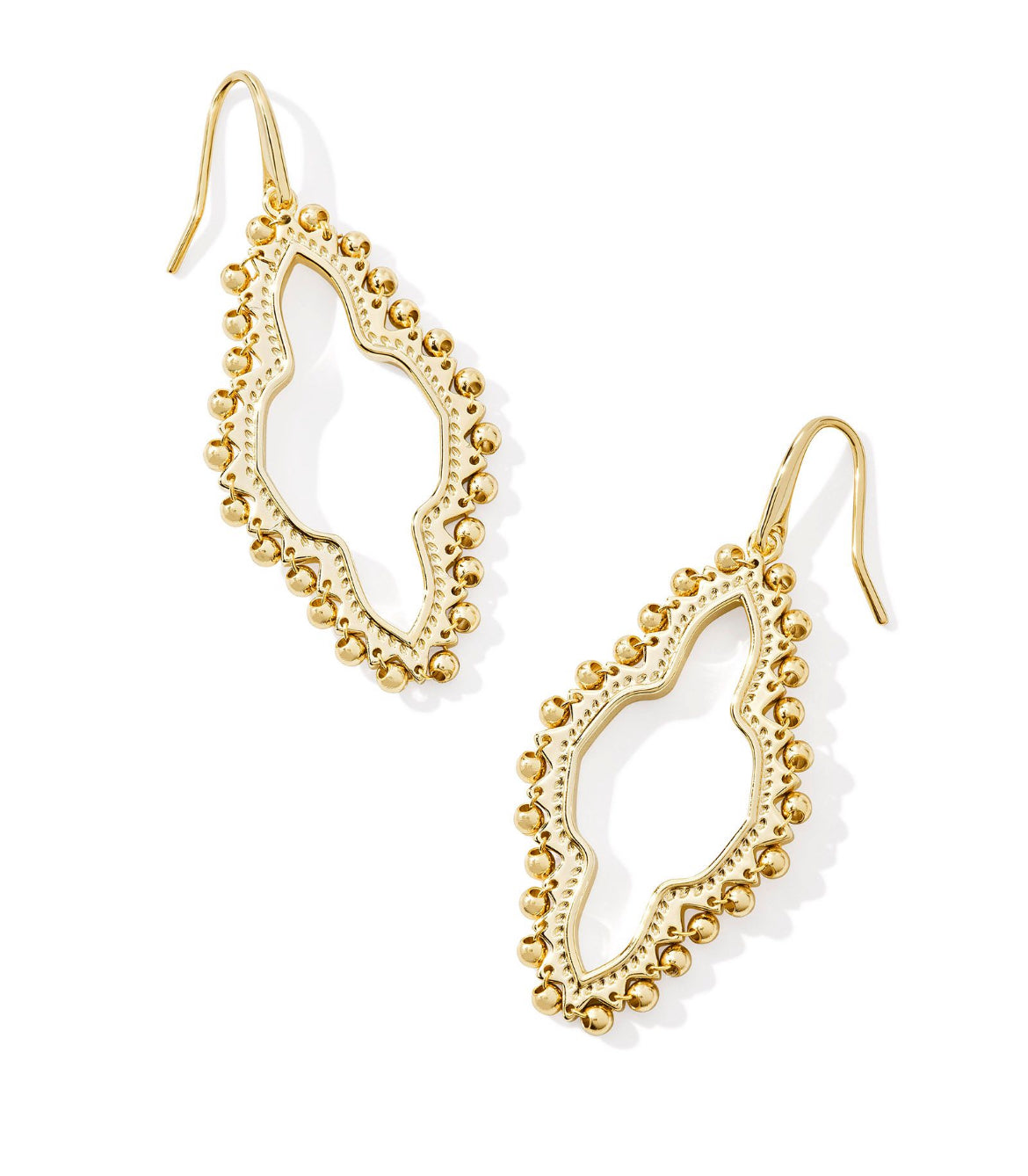 Abbie Beaded Open Frame Earrings