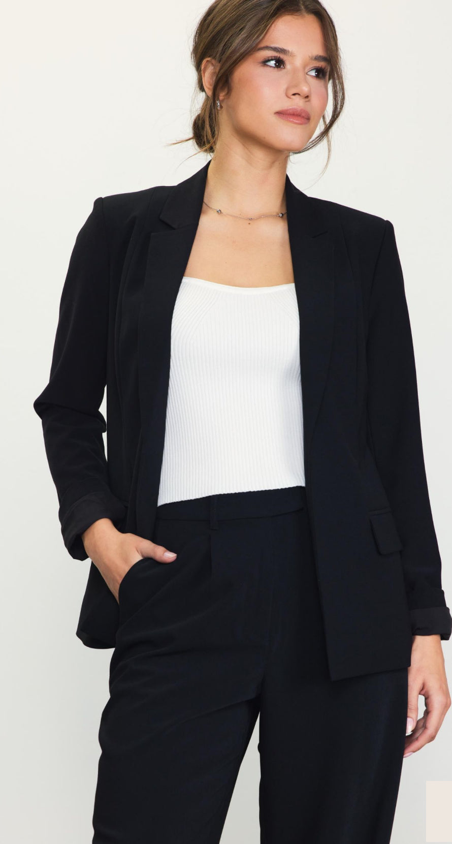 Long Sleeve Open Blazer