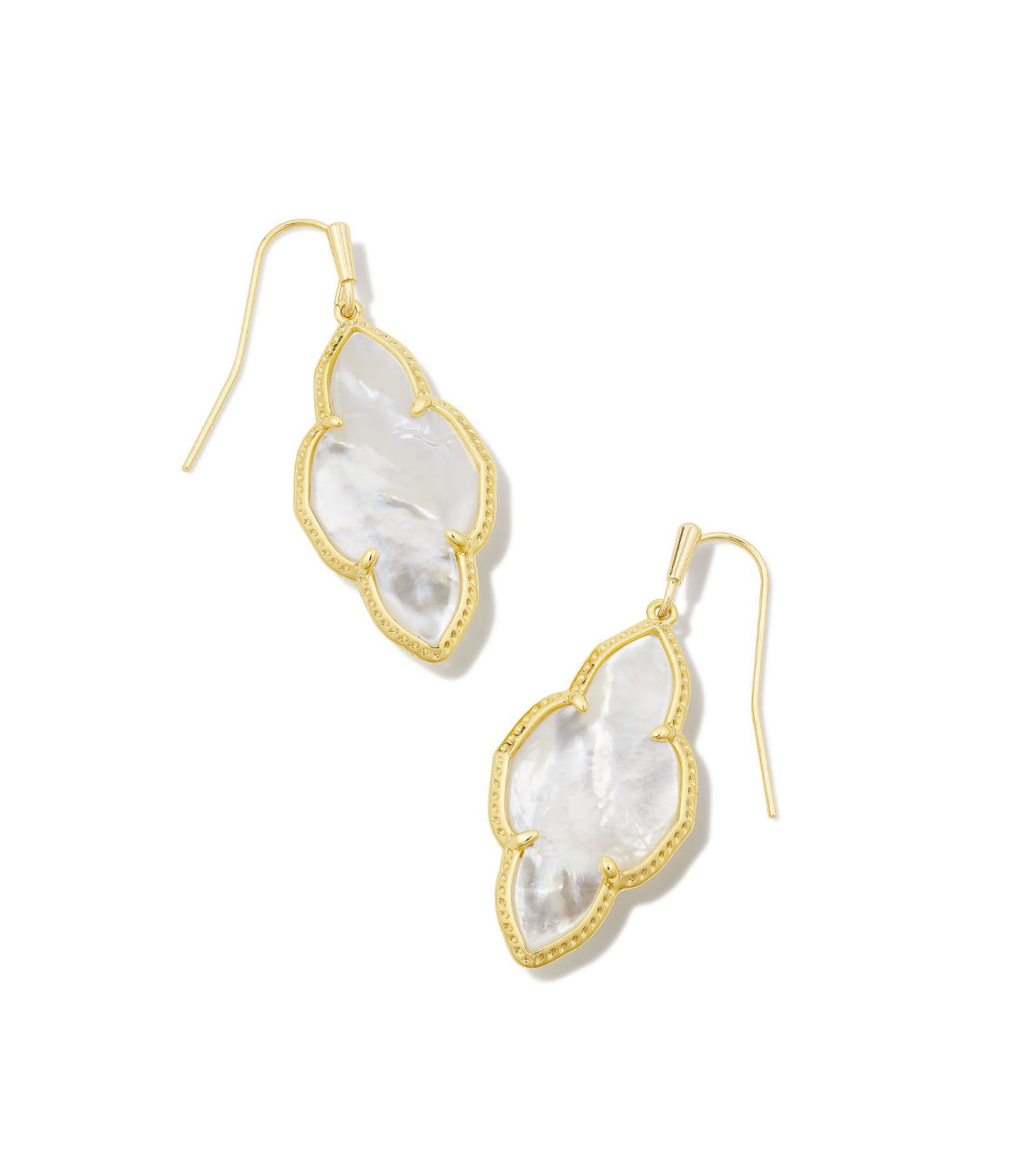 Abbie Drop Earrings - Gold Ivory Mother of Pearl