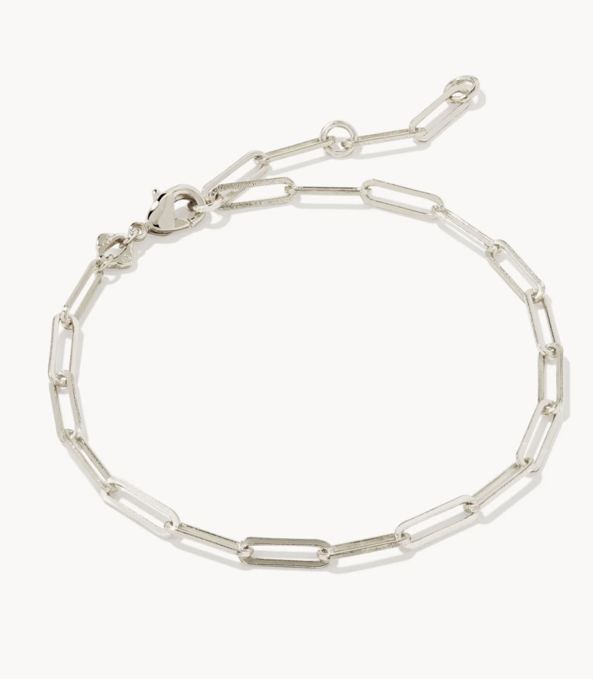 Courtney Paperclip Bracelet in Silver