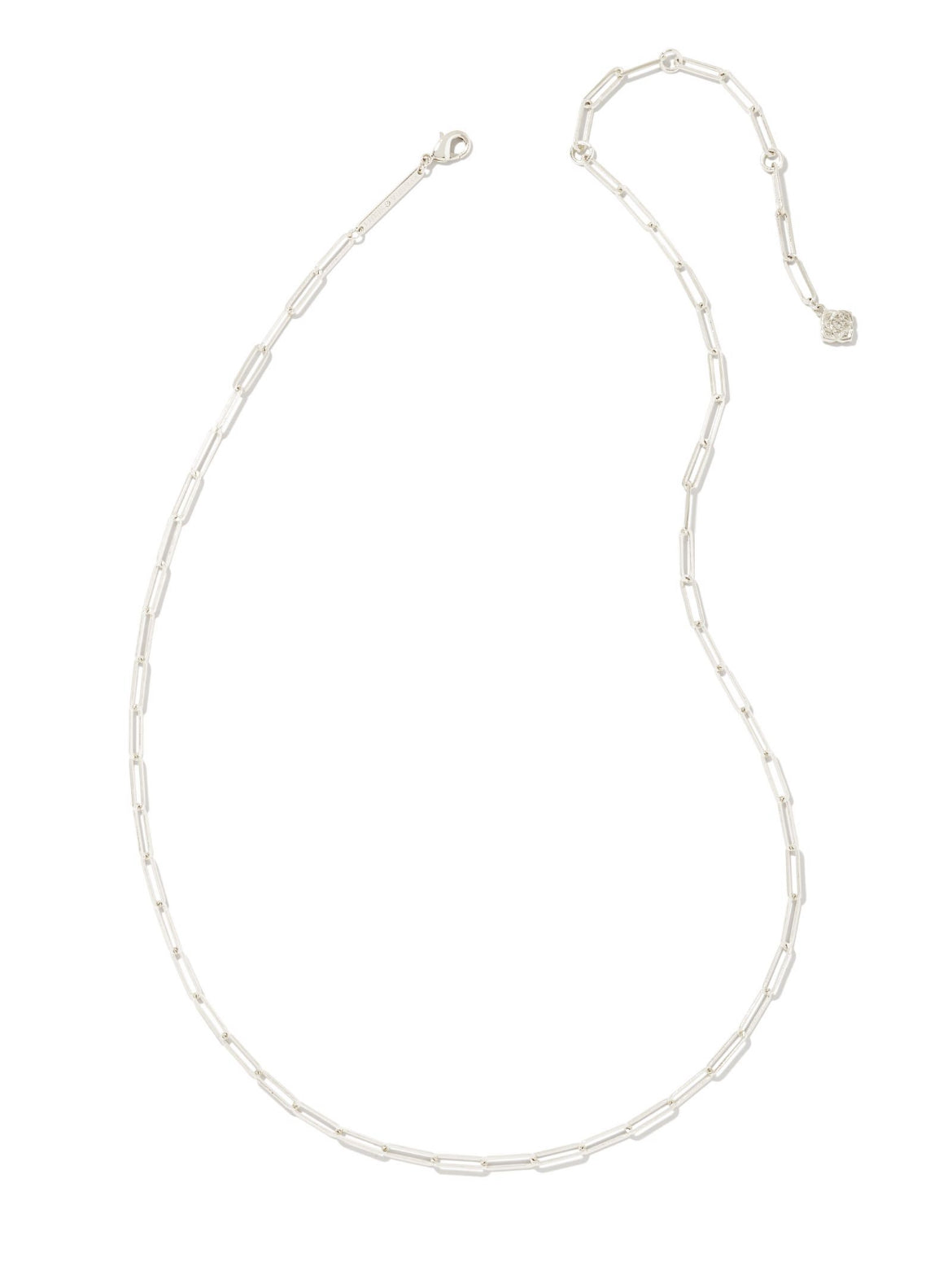 Courtney Paperclip Necklace - Silver