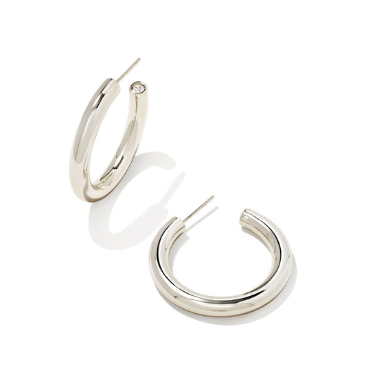 Colette Hoop Earrings in Silver