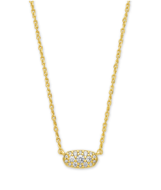 Grayson Crystal Pendant Necklace - Gold