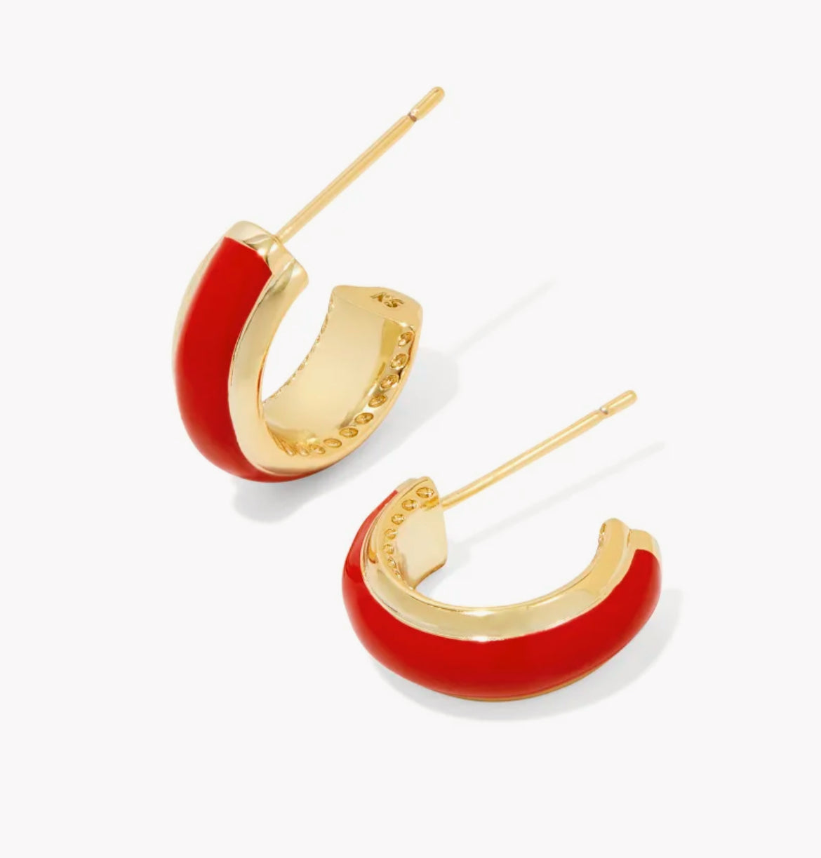 Ainsley Huggie Earrings - Red