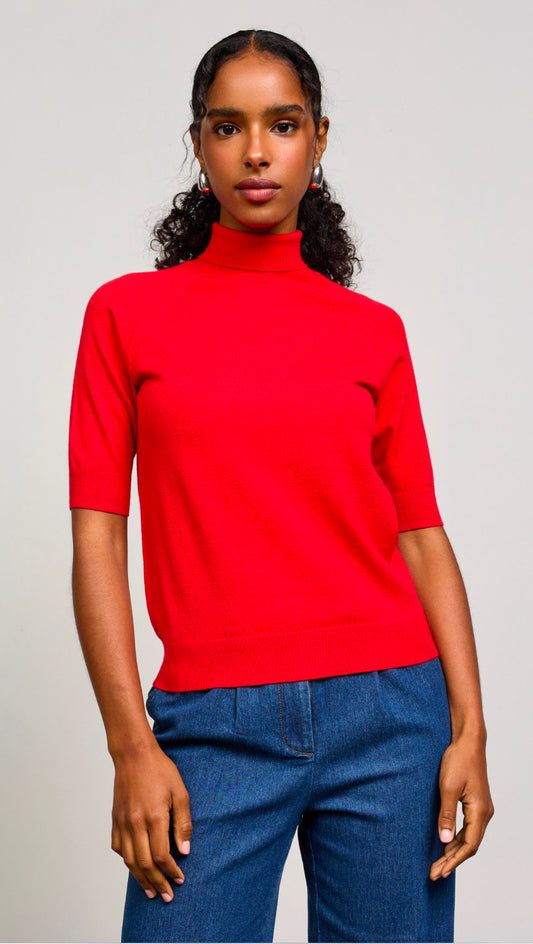 Turtleneck 3/4 Sleeve Top