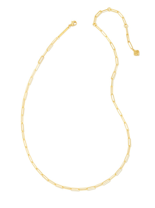 Courtney Paperclip Necklace - Gold