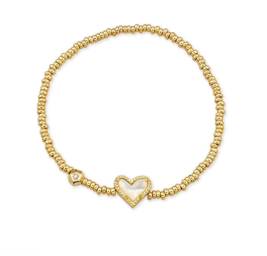 Ari Heart Stretch Bracelet in Gold