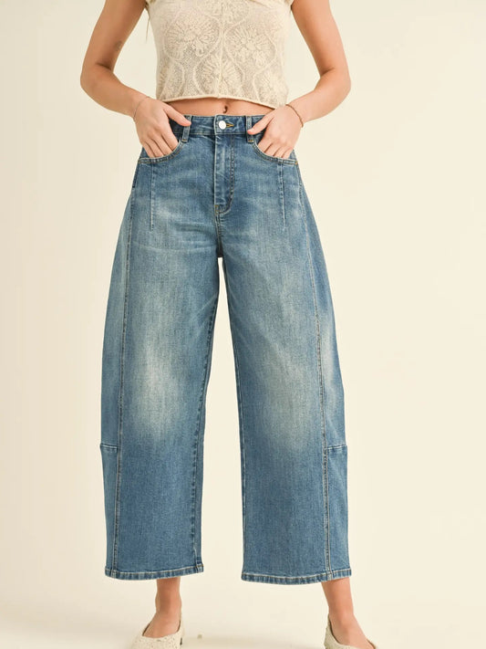 Miou Muse Barrel Leg Denim